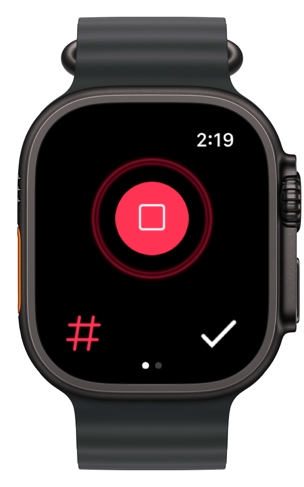 Apple Watch Ultra — 在手腕上录音